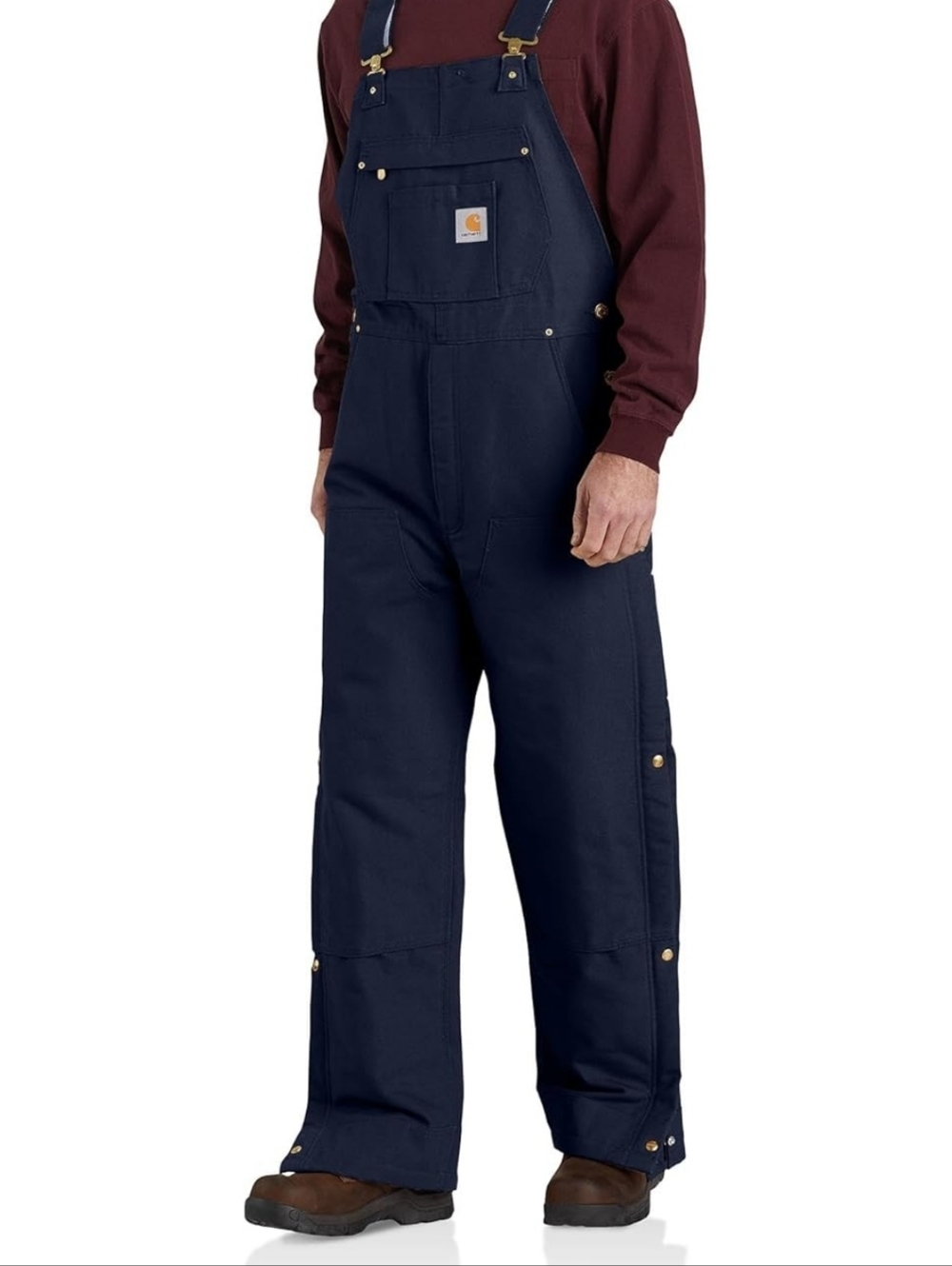 Carhartt Insulated Bib Overalls Mens M Dark Navy OR4393-M Loose Fit Worn Once - Picture 1 of 7